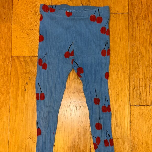Mini Rodini Organic Cotton Cherry Detail Leggings - Picture 1 of 3